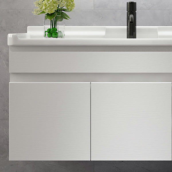 Modern Single-Sink White Wood Bathroom Vanity Cabinet with Soft Close Door Clearhalo 'Bathroom Remodel & Bathroom Fixtures' 'Bathroom Vanities' 'bathroom_vanities' 'Home Improvement' 'home_improvement' 'home_improvement_bathroom_vanities' 8317757