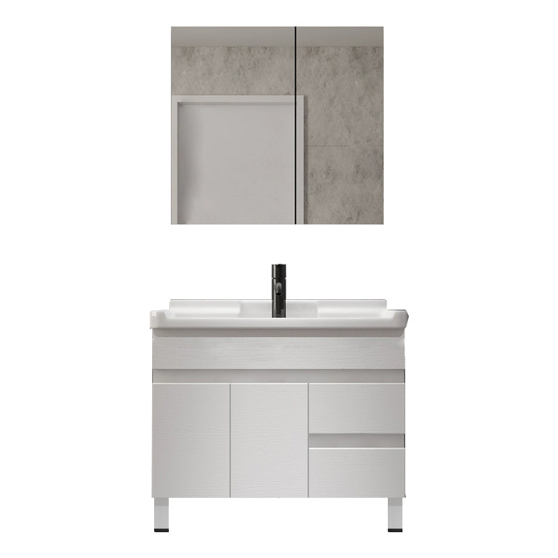 Modern Single-Sink White Wood Bathroom Vanity Cabinet with Soft Close Door 32"L x 19"W x 30"H Clearhalo 'Bathroom Remodel & Bathroom Fixtures' 'Bathroom Vanities' 'bathroom_vanities' 'Home Improvement' 'home_improvement' 'home_improvement_bathroom_vanities' 8317759