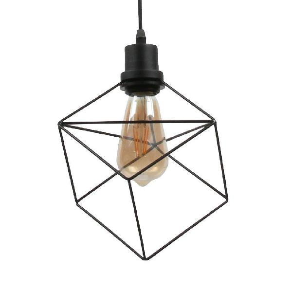 1/3-Pack Metal Caged Pendant Lighting Farmhouse Style 1 Light Dining Room Hanging Lamp in Black Black D 1 Clearhalo 'Art Deco Pendants' 'Black' 'Cast Iron' 'Ceiling Lights' 'Ceramic' 'Crystal' 'Industrial Pendants' 'Industrial' 'Metal' 'Middle Century Pendants' 'Pendant Lights' 'Pendants' 'Rustic Pendants' 'Tiffany' Lighting' 84117