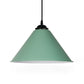 Black/Gray/White Cone Shade Ceiling Light Fixture Retro Style Metal 1 Light Bedroom Hanging Lamp, 12"/16" Diameter Light Green Clearhalo 'Ceiling Lights' 'Modern Pendants' 'Modern' 'Pendant Lights' 'Pendants' Lighting' 84991