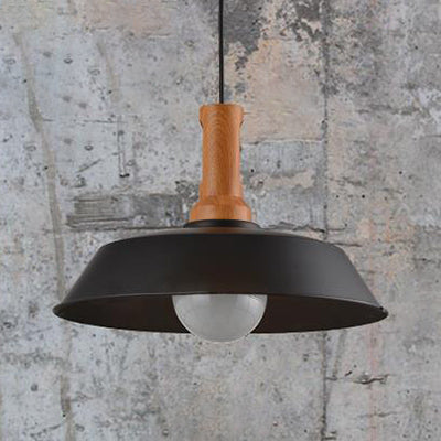 Retro Stylish Barn Hanging Light 10"/14" W 1 Bulb Metal Ceiling Light Fixture in Black/White for Kitchen Clearhalo 'Art Deco Pendants' 'Black' 'Cast Iron' 'Ceiling Lights' 'Ceramic' 'Crystal' 'Industrial Pendants' 'Industrial' 'Metal' 'Middle Century Pendants' 'Pendant Lights' 'Pendants' 'Rustic Pendants' 'Tiffany' Lighting' 85032