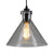 1-Light Cone Shaped Pendant Lighting Factory Black Yellow/Clear/Smoked Glass Hanging Light Fixture Smoke Gray Clearhalo 'Ceiling Lights' 'Glass shade' 'Glass' 'Industrial Pendants' 'Industrial' 'Middle Century Pendants' 'Pendant Lights' 'Pendants' 'Tiffany' Lighting' 85171