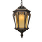 Bronze 1 Head Pendant Light Lodge Yellow Glass Lantern Suspended Lighting Fixture for Outdoor Clearhalo 'Ceiling Lights' 'Close To Ceiling Lights' 'Glass shade' 'Glass' 'Pendant Lights' 'Pendants' Lighting' 852456