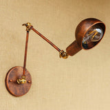 1 Light Bowl Wall Light Fixture Antique Style Rust Metal Wall Sconce with Swing Arm for Study Room Clearhalo 'Art deco wall lights' 'Cast Iron' 'Glass' 'Industrial wall lights' 'Industrial' 'Middle century wall lights' 'Modern' 'Rustic wall lights' 'Tiffany' 'Traditional wall lights' 'Wall Lamps & Sconces' 'Wall Lights' Lighting' 85245