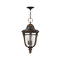 2-Head Clear Seedy Glass Chandelier Rustic Bronze Urn Shape Courtyard Pendant Light Clearhalo 'Ceiling Lights' 'Chandeliers' 'Close To Ceiling Lights' 'Glass shade' 'Glass' Lighting' 852460