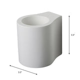 White Finish Cylinder Flush Wall Sconce Simple 1 Bulb Gypsum LED Up-Down Wall Lamp Clearhalo 'Modern wall lights' 'Modern' 'Wall Lamps & Sconces' 'Wall Lights' Lighting' 852493
