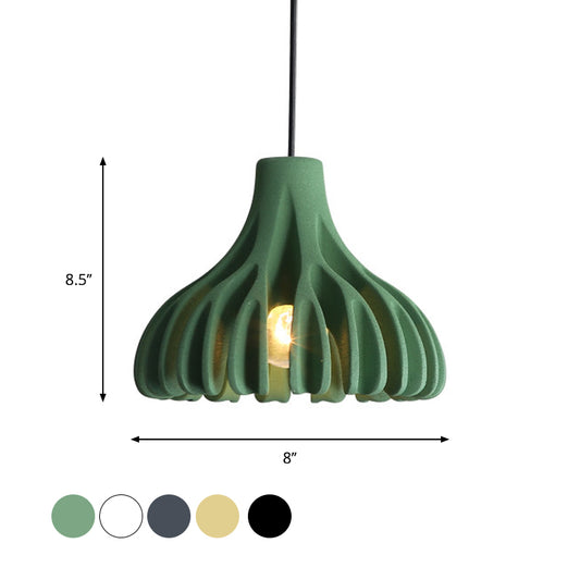 Macaron Coral-Shape Pendant Lighting Resin 1 Light Dining Room Suspension Lamp in White/Black/Yellow Clearhalo 'Ceiling Lights' 'Modern Pendants' 'Modern' 'Pendant Lights' 'Pendants' Lighting' 852560