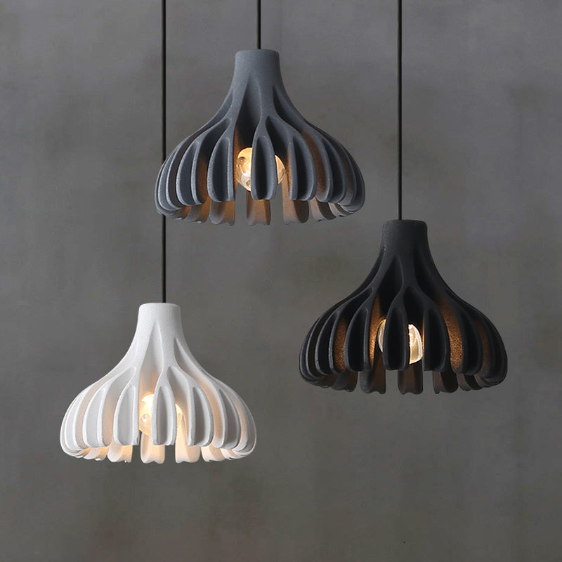Macaron Coral-Shape Pendant Lighting Resin 1 Light Dining Room Suspension Lamp in White/Black/Yellow Clearhalo 'Ceiling Lights' 'Modern Pendants' 'Modern' 'Pendant Lights' 'Pendants' Lighting' 852561