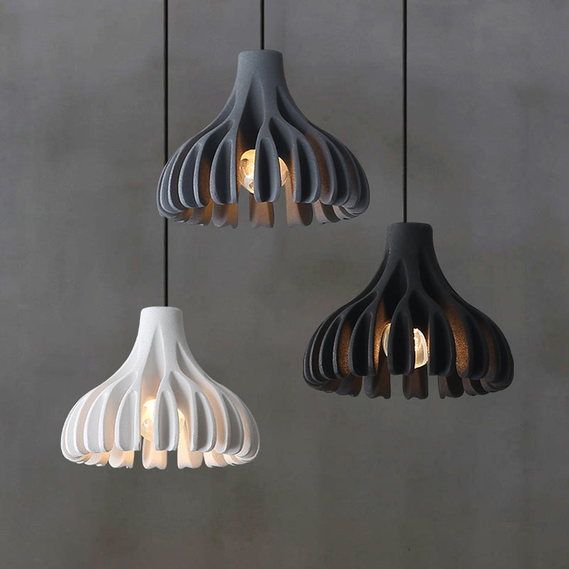 Macaron Coral-Shape Pendant Lighting Resin 1 Light Dining Room Suspension Lamp in White/Black/Yellow Clearhalo 'Ceiling Lights' 'Modern Pendants' 'Modern' 'Pendant Lights' 'Pendants' Lighting' 852561