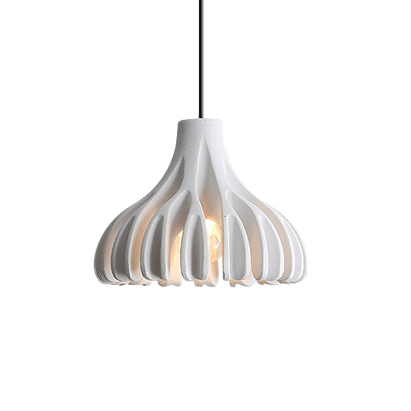 Macaron Coral-Shape Pendant Lighting Resin 1 Light Dining Room Suspension Lamp in White/Black/Yellow Clearhalo 'Ceiling Lights' 'Modern Pendants' 'Modern' 'Pendant Lights' 'Pendants' Lighting' 852563