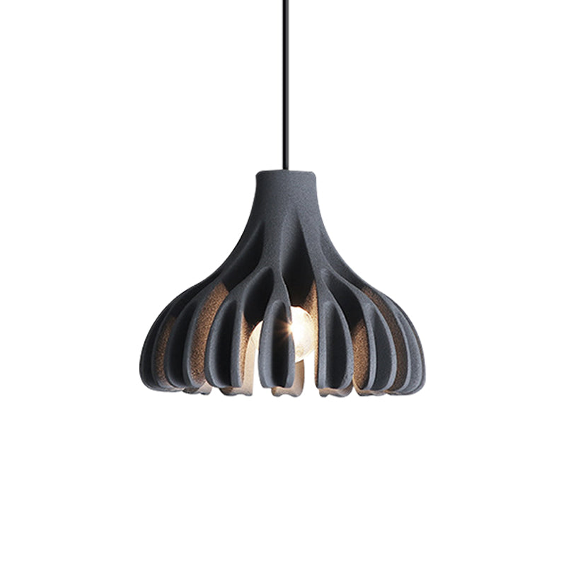 Macaron Coral-Shape Pendant Lighting Resin 1 Light Dining Room Suspension Lamp in White/Black/Yellow Clearhalo 'Ceiling Lights' 'Modern Pendants' 'Modern' 'Pendant Lights' 'Pendants' Lighting' 852568