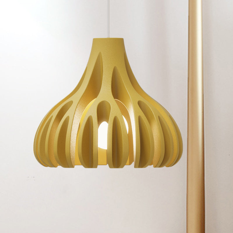 Macaron Coral-Shape Pendant Lighting Resin 1 Light Dining Room Suspension Lamp in White/Black/Yellow Yellow Clearhalo 'Ceiling Lights' 'Modern Pendants' 'Modern' 'Pendant Lights' 'Pendants' Lighting' 852570