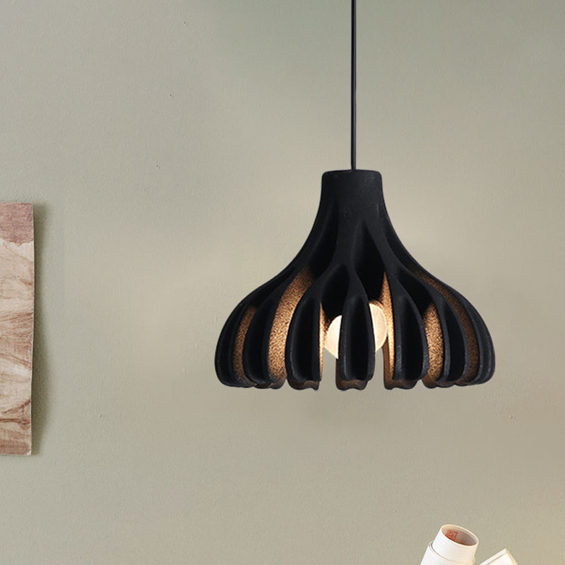 Macaron Coral-Shape Pendant Lighting Resin 1 Light Dining Room Suspension Lamp in White/Black/Yellow Clearhalo 'Ceiling Lights' 'Modern Pendants' 'Modern' 'Pendant Lights' 'Pendants' Lighting' 852575
