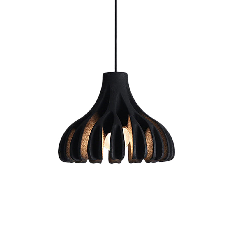 Macaron Coral-Shape Pendant Lighting Resin 1 Light Dining Room Suspension Lamp in White/Black/Yellow Clearhalo 'Ceiling Lights' 'Modern Pendants' 'Modern' 'Pendant Lights' 'Pendants' Lighting' 852576