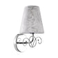 Rose Printed Fabric White Wall Lamp Cone Shade 1-Light Countryside Sconce Lighting for Parlor Clearhalo 'Wall Lamps & Sconces' 'Wall Lights' Lighting' 852604