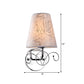Rose Printed Fabric White Wall Lamp Cone Shade 1-Light Countryside Sconce Lighting for Parlor Clearhalo 'Wall Lamps & Sconces' 'Wall Lights' Lighting' 852605