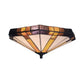 Stained Glass Ceiling Light Flush Mount, 3 Lights Mission Flush Mount Light Fixture for Bedroom Clearhalo 'Ceiling Lights' 'Close To Ceiling Lights' 'Close to ceiling' 'Flush mount' Lighting' 85305