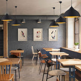 Ridged Dome Aluminum Pendant Lighting Retro 1 Bulb Coffee Shop Ceiling Light with Adjustable Cord in Black Clearhalo 'Art Deco Pendants' 'Black' 'Cast Iron' 'Ceiling Lights' 'Ceramic' 'Crystal' 'Industrial Pendants' 'Industrial' 'Metal' 'Middle Century Pendants' 'Pendant Lights' 'Pendants' 'Rustic Pendants' 'Tiffany' Lighting' 85321