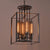 Rectangle Cage Metal Pendant Light with Inner Cylindrical Shade Antique Style 4 Lights Indoor Chandelier Lamp in Black Black Clearhalo 'Cast Iron' 'Ceiling Lights' 'Chandeliers' 'Industrial Chandeliers' 'Industrial' 'Metal' 'Middle Century Chandeliers' 'Rustic Chandeliers' 'Tiffany' Lighting' 86076