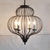 Metal Black Ceiling Light Fixture Gourd Cage Shade 4 Lights Vintage Style Large Pendant Lighting with Candle Black Clearhalo 'Cast Iron' 'Ceiling Lights' 'Chandeliers' 'Industrial Chandeliers' 'Industrial' 'Metal' 'Middle Century Chandeliers' 'Rustic Chandeliers' 'Tiffany' Lighting' 86090