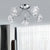 Polished Chrome 5-Head Semi Flush Modern Stylish Crystal Flower Blossom Ceiling Mount Chandelier Chrome Clearhalo 'Ceiling Lights' 'Close To Ceiling Lights' 'Close to ceiling' 'Semi-flushmount' Lighting' 862510