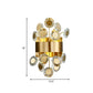 Integrated LED Crystal Wall Light Mid Century Gold Finish Circular Parlor Sconce Light Fixture Clearhalo 'Modern wall lights' 'Modern' 'Wall Lamps & Sconces' 'Wall Lights' Lighting' 862573