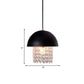 Black Onion Shape Drop Pendant Nordic Metal 1 Head Dining Table Suspension Lamp with Crystal Fringe Clearhalo 'Ceiling Lights' 'Modern Pendants' 'Modern' 'Pendant Lights' 'Pendants' Lighting' 862585