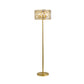 Gold Drum Cutouts Floor Light Traditional Crystal Single Lounge Standing Floor Lamp Clearhalo 'Floor Lamps' 'Lamps' Lighting' 862716