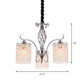 Chrome 3/5-Head Hanging Pendant Light Modern Crystal Strand Cylindrical Chandelier Lamp Clearhalo 'Ceiling Lights' 'Chandeliers' 'Modern Chandeliers' 'Modern' Lighting' 862783