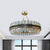 Circular Restaurant Semi Flush Light Postmodern Crystal Black and Gold LED Ceiling Mount Lamp Black-Gold Clearhalo 'Ceiling Lights' 'Close To Ceiling Lights' 'Close to ceiling' 'Semi-flushmount' Lighting' 862819