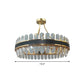 Circular Restaurant Semi Flush Light Postmodern Crystal Black and Gold LED Ceiling Mount Lamp Clearhalo 'Ceiling Lights' 'Close To Ceiling Lights' 'Close to ceiling' 'Semi-flushmount' Lighting' 862822