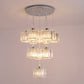 3/8/10-Head Cluster Pendant Light Modernist Lobby Hanging Lamp with Cup Crystal Shade Clearhalo 'Ceiling Lights' 'Modern Pendants' 'Modern' 'Pendant Lights' 'Pendants' Lighting' 862880
