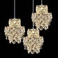 3 Heads 2-Layer Multi Pendant Modern Clear Beveled Crystal Hanging Light Fixture Clearhalo 'Ceiling Lights' 'Modern Pendants' 'Modern' 'Pendant Lights' 'Pendants' Lighting' 862888