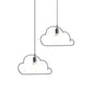 2-Bulb Kitchen Multi Light Pendant Nordic Black/White Pendulum Light with Cloud Iron Frame Clearhalo 'Ceiling Lights' 'Pendant Lights' 'Pendants' Lighting' 863637
