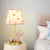 Resin Flying Horse Table Lamp Kids 1 Head Nightstand Light in Pink/Blue with Printed Fabric Shade Pink Clearhalo 'Lamps' 'Table Lamps' Lighting' 863721