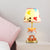 Yellow/Orange Doggy Table Lighting Kids 1 Bulb Resin Night Stand Lamp with Fabric Shade for Child Bedroom Orange Clearhalo 'Lamps' 'Table Lamps' Lighting' 863758