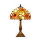 Bronze Finish 1 Bulb Night Lamp Tiffany Sunflowers Hand-Cut Stained Glass Table Light Clearhalo 'Lamps' 'Table Lamps' Lighting' 863812