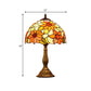 Bronze Finish 1 Bulb Night Lamp Tiffany Sunflowers Hand-Cut Stained Glass Table Light Clearhalo 'Lamps' 'Table Lamps' Lighting' 863813