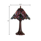 Hand-Cut Stained Glass Coffee Night Lamp Squared Pyramid 1 Bulb Tiffany Table Lighting Clearhalo 'Lamps' 'Table Lamps' Lighting' 863833