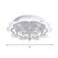 Simple Bloom Flush Ceiling Light LED Acrylic Flush Mount Lamp in White with Crystal Ball, 22"/25.5" W Clearhalo 'Ceiling Lights' 'Close To Ceiling Lights' 'Close to ceiling' 'Flush mount' Lighting' 874793