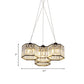 3/4 Heads Ceiling Chandelier Simple Hexagon Clear K9 Crystal Hanging Pendant Light in Black Clearhalo 'Ceiling Lights' 'Chandeliers' 'Modern Chandeliers' 'Modern' Lighting' 874922