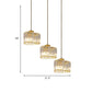 Modernism Heart Cluster Pendant 3 Heads Clear Crystal Block Suspension Lighting in Gold for Restaurant Clearhalo 'Ceiling Lights' 'Modern Pendants' 'Modern' 'Pendant Lights' 'Pendants' Lighting' 875157