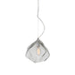 Modernist Stone Shape Suspension Light Clear Glass 1 Head Living Room Ceiling Hang Fixture Clearhalo 'Ceiling Lights' 'Glass shade' 'Glass' 'Modern Pendants' 'Modern' 'Pendant Lights' 'Pendants' Lighting' 875216