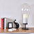 Bulb-Shape Small Desk Light Simple Style Clear Glass Single Black Table Lamp for Bedroom Clear Clearhalo 'Lamps' 'Table Lamps' Lighting' 875352