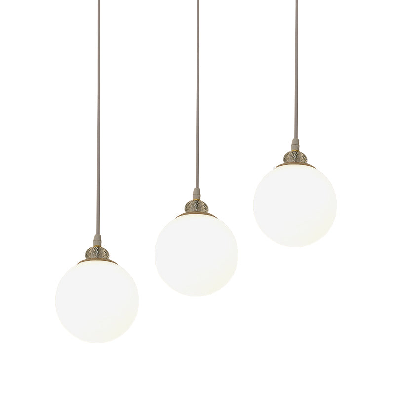 White/Black Waterdrop Multiple Hanging Light 3-Bulb Clear and Opal Glass Pendant Lamp with Linear Canopy Clearhalo 'Ceiling Lights' 'Glass shade' 'Glass' 'Modern Pendants' 'Modern' 'Pendant Lights' 'Pendants' Lighting' 875489