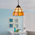 1 Bulb Ceiling Pendant Light Tiffany-Style Flower Handcrafted Stained Glass Suspension Lighting in Yellow/Light Blue/Dark Blue Yellow Clearhalo 'Ceiling Lights' 'Close To Ceiling Lights' 'Glass shade' 'Glass' 'Industrial' 'Middle Century Pendants' 'Pendant Lights' 'Pendants' 'Tiffany close to ceiling' 'Tiffany Pendants' 'Tiffany' Lighting' 87622