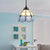 1 Bulb Ceiling Pendant Light Tiffany-Style Flower Handcrafted Stained Glass Suspension Lighting in Yellow/Light Blue/Dark Blue Light Blue Clearhalo 'Ceiling Lights' 'Close To Ceiling Lights' 'Glass shade' 'Glass' 'Industrial' 'Middle Century Pendants' 'Pendant Lights' 'Pendants' 'Tiffany close to ceiling' 'Tiffany Pendants' 'Tiffany' Lighting' 87625