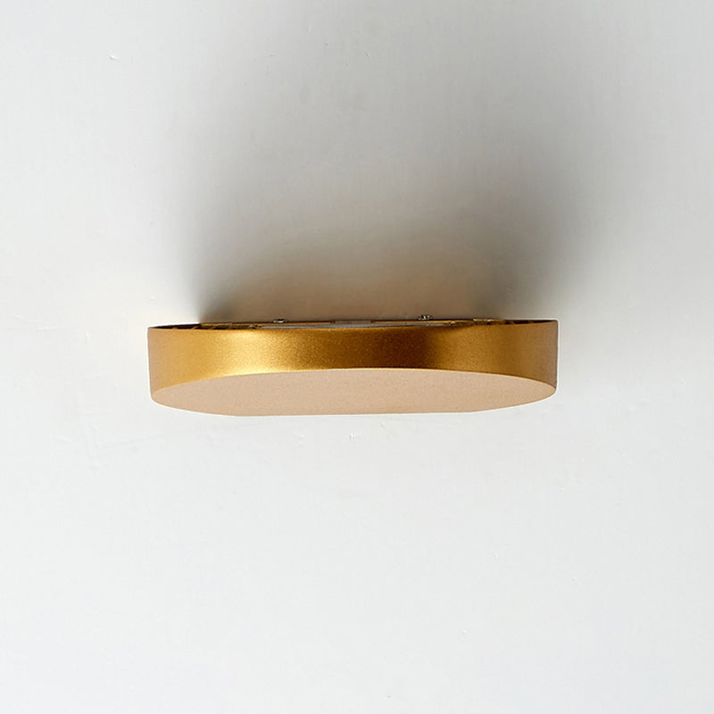 Aluminum Round Flush Wall Sconce Minimalist LED Wall Lighting in Black/Grey/White Finish for Corridor Clearhalo 'Cast Iron' 'Glass' 'Industrial' 'Modern wall lights' 'Modern' 'Tiffany' 'Traditional wall lights' 'Wall Lamps & Sconces' 'Wall Lights' Lighting' 882781