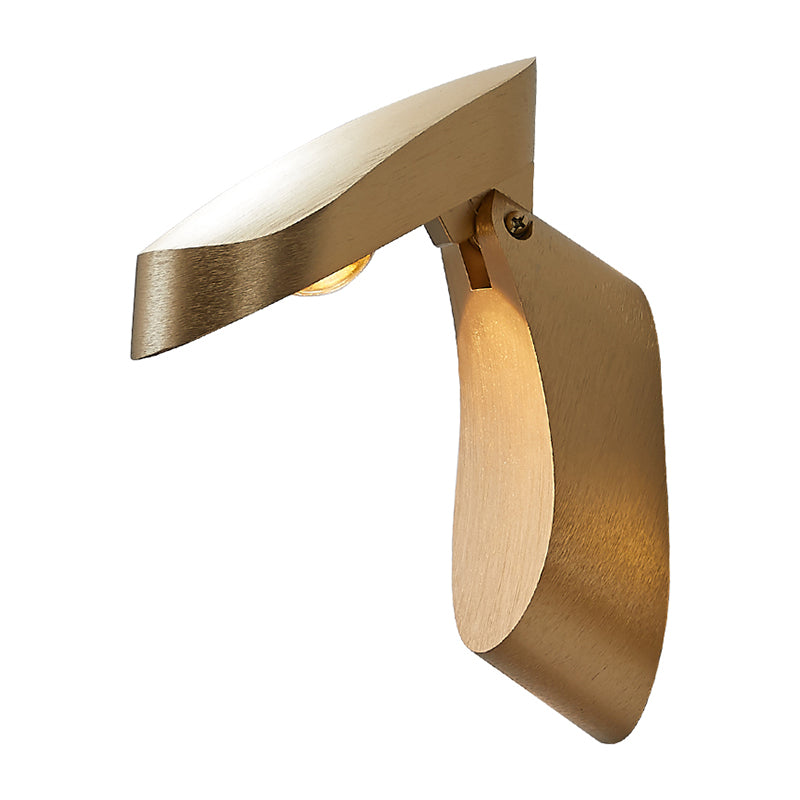 Rotatable Oval Surface Wall Sconce Modern Metal LED Bedside Wall Light Fixture in White/Black/Gold Finish Clearhalo 'Cast Iron' 'Glass' 'Industrial' 'Modern wall lights' 'Modern' 'Tiffany' 'Traditional wall lights' 'Wall Lamps & Sconces' 'Wall Lights' Lighting' 882820