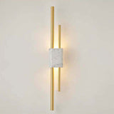 Marble Rectangle Wall Lighting Idea Post Modern LED White/Green Wall Mounted Lamp with Slim Tube Detail in White/Warm Light Clearhalo 'Modern wall lights' 'Modern' 'Wall Lamps & Sconces' 'Wall Lights' Lighting' 882852